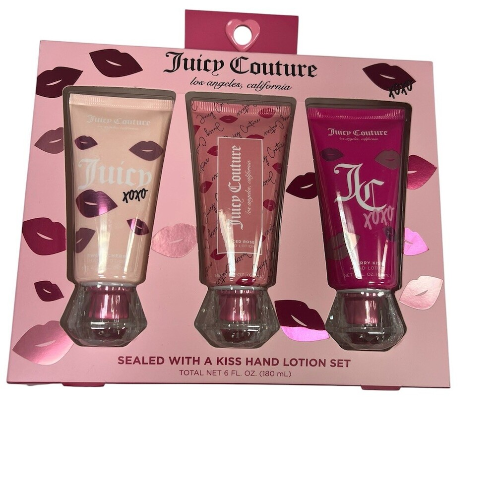 Juicy Couture Sealed With A Kiss Hand Lotion Set 3pc
